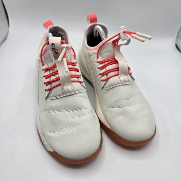 Clove Shoes - Clove Shoes Womens 7 White Pink Nursing Comfort Sneakers Lace Up Professional